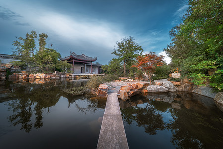 园林植被园林秋色背景