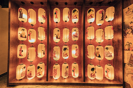 日式餐厅室内装修设计背景图片