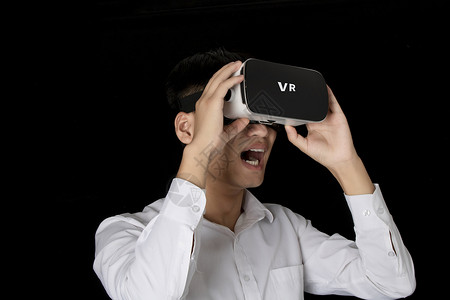 黑色3DVR3D眼镜产品实拍图背景