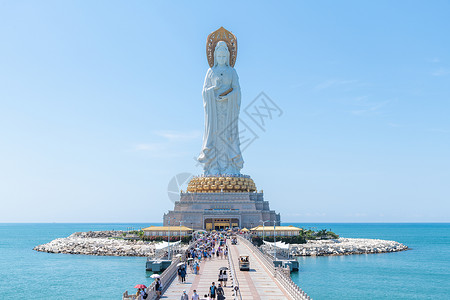 南山文化旅游区海南省三亚南山海上观音背景