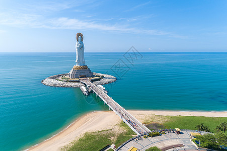 南山文化旅游区海南省三亚南山海上观音背景