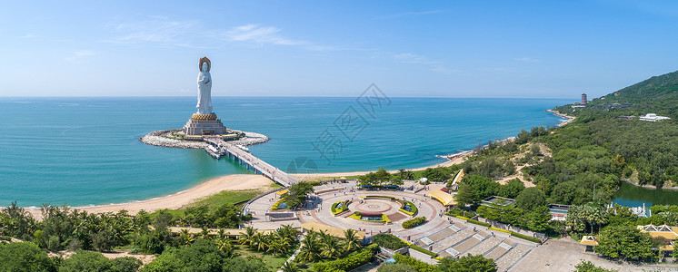 南山文化旅游区海南省三亚南山海上观音背景