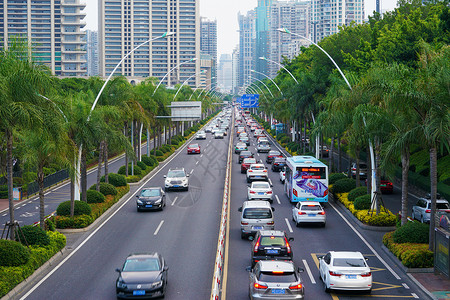 城市道路交通车流高清图片素材