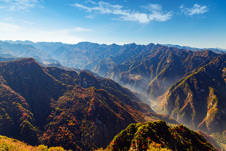 少华山秋景背景图片