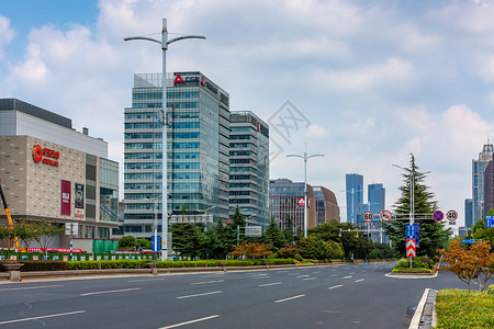 河西cbd南京河西CBD道路背景