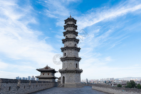 山西大同古城风光背景