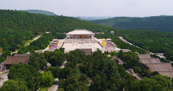 黄陵国家森林公园黄陵黄帝陵景区背景