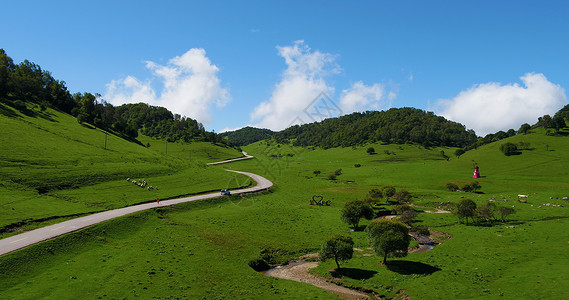 陕西风光宝鸡关山草原背景