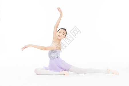 跳舞的少女青少年少女学生跳芭蕾舞背景