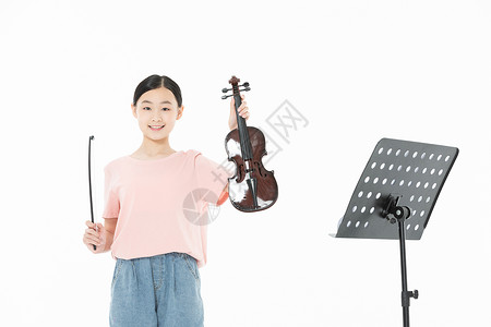 大提琴学习青少年学生学习拉小提琴背景