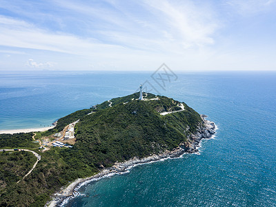 沿海印记灯塔岛屿上的灯塔背景