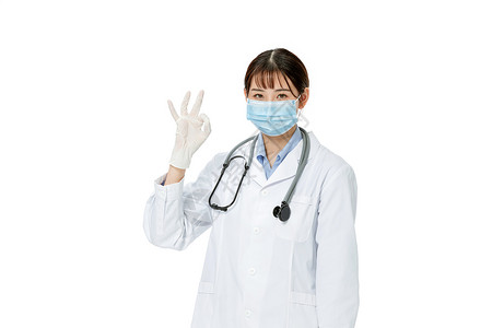戴口罩的医生医护人员形象背景图片