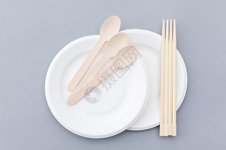 勺子筷子创意环保餐具背景