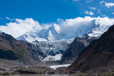 山兰米西藏林芝米堆冰川背景