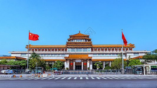 北京中国美术馆外景建筑高清图片素材