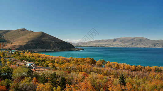 亚美尼亚东部塞凡湖高清图片