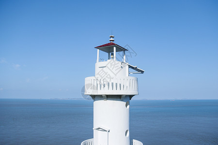 海上的灯塔嵊泗海岛六井潭灯塔风景区背景