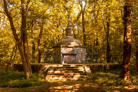 宝界公园南京灵谷寺宝公塔秋色背景