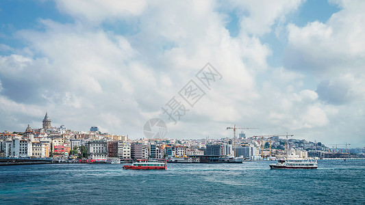 欧亚大陆土耳其伊斯坦布尔博斯普鲁斯海峡背景