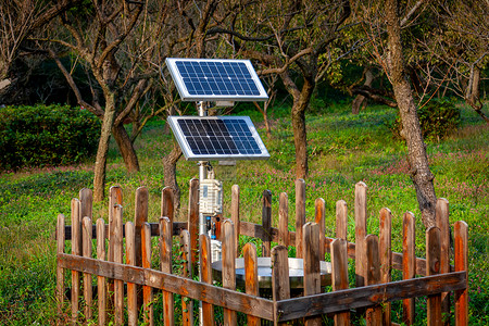绿色地球科技太阳能发电板背景