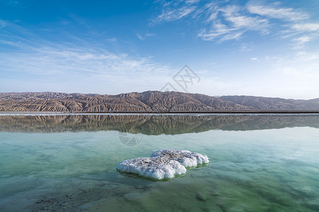 净水青海海西茫崖翡翠湖背景