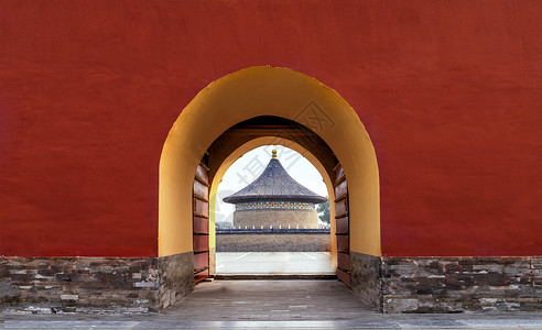 中建门楼素材北京天坛公园门楼景观背景