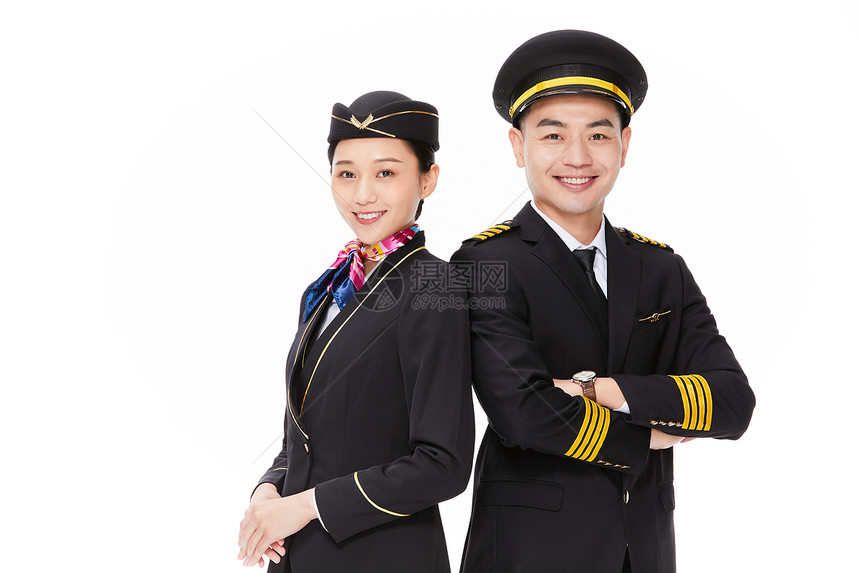 机长和空姐服务形象图片