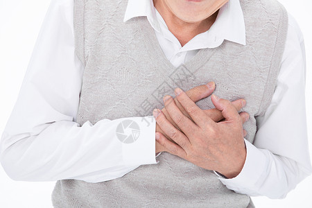身体疾病老人心脏疼心梗高清图片