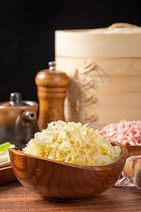 酸菜水饺酸菜饺子食材背景