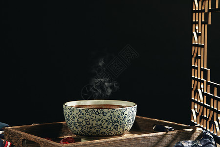 冒着热气的腊八粥传统节日高清图片素材
