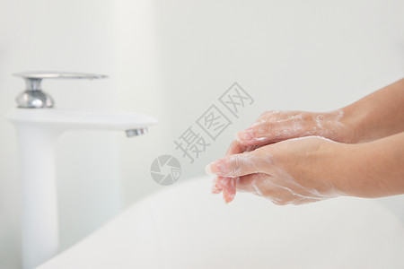 洗手池特写女性卫生间洗手特写背景