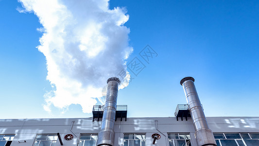 工厂烟内蒙古冬季清洁取暖烟筒背景