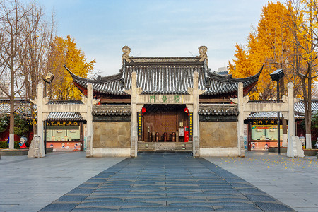 南京夫子庙雪景5A景点高清图片素材
