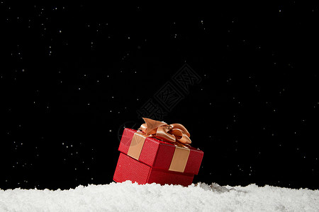 节红色喜庆礼物盒背景图片