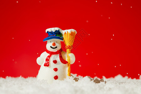 圣诞节雪人背景素材图片