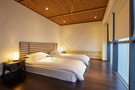 日式风格民宿卧室背景图片