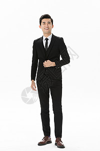 穿黑色西装的商务男士形象高清图片