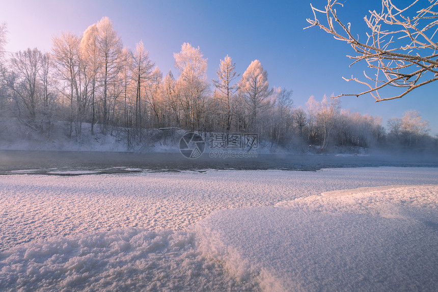 黑龙江库尔滨冬天风景图片