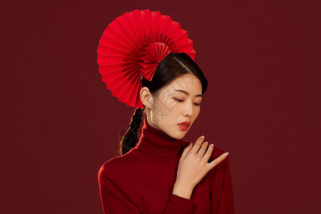 新年春节中国风国潮美女图片
