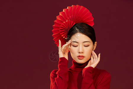 新年春节中国风国潮美女图片