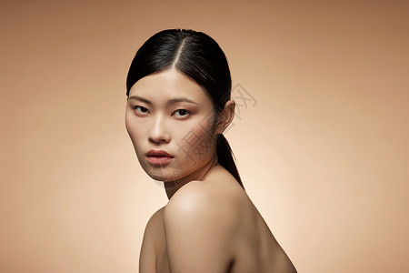创意时尚女性美妆面部展示妆容高清图片素材