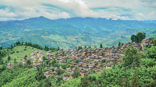 基诺山寨贵州黔东南沙岜苗寨背景