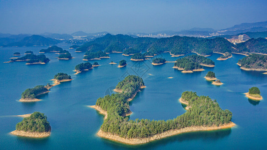 浙江千岛湖风光人工湖高清图片素材