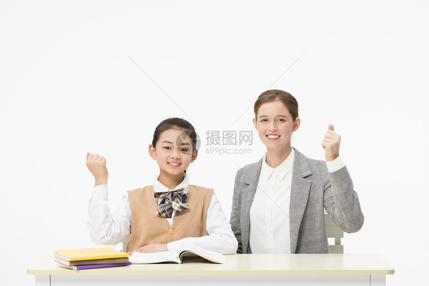 英语外教辅导女学生