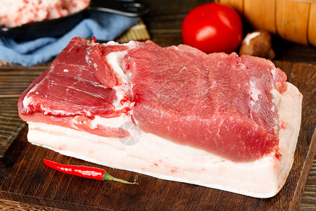 鲜肉鲜肉块切猪肉高清图片
