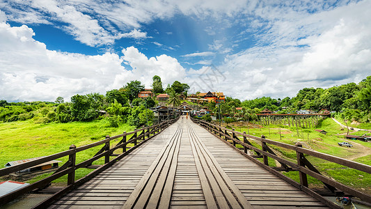 泰国西部木栈道栈桥图片