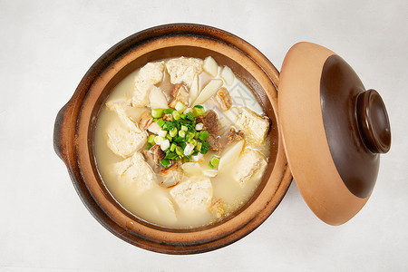 炖菜豆腐炖汤背景