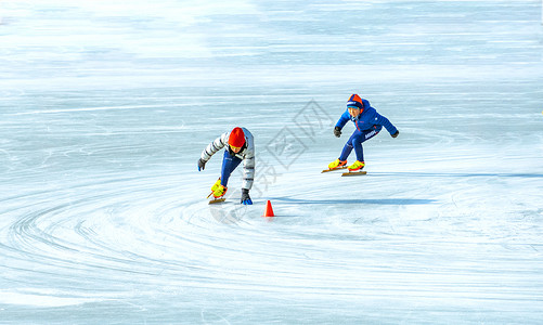 玩滑冰呼和浩特冬季冰雪运动背景