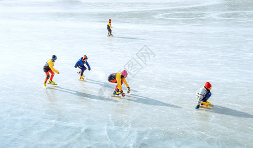 运动滑冰呼和浩特冬季冰雪运动背景