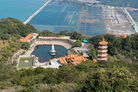 城市俯瞰图广东汕头南澳岛风光背景